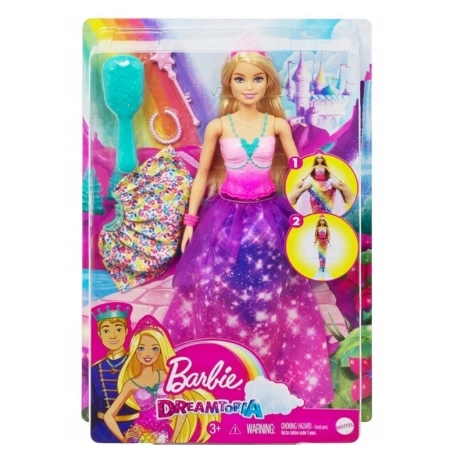 Lalka BARBIE Dreamtopia Syrenia Przemiana GTF9